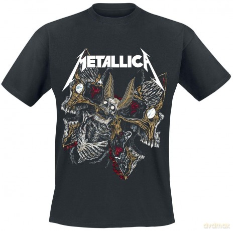Metallica: Unisex T-Shirt: Skull Moth (Black) (Medium)