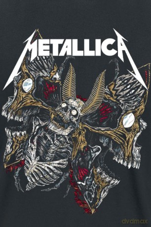 Metallica: Unisex T-Shirt: Skull Moth (Black) (Medium)