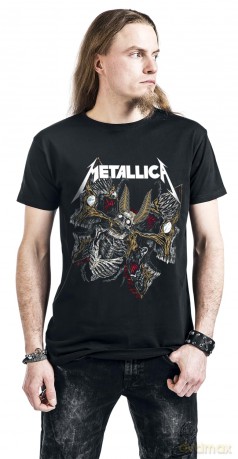 Metallica: Unisex T-Shirt: Skull Moth (Black) (Small)