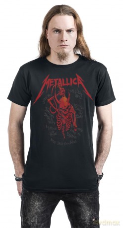 Metallica: Unisex T-Shirt: Skull Screaming Red 72 Seasons (Black) (Back Print) (Medium)