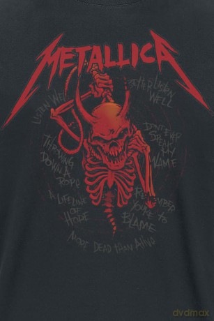 Metallica: Unisex T-Shirt: Skull Screaming Red 72 Seasons (Black) (Back Print) (X-Large)