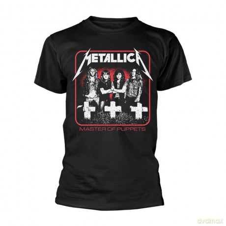 Metallica: Unisex T-Shirt: Vintage Master of Puppets Photo (Black) (X-Large)