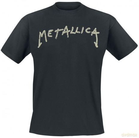 Metallica: Unisex T-Shirt: Wuz Here (Black) (Back Print) (Large)