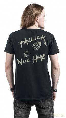 Metallica: Unisex T-Shirt: Wuz Here (Black) (Back Print) (Medium)