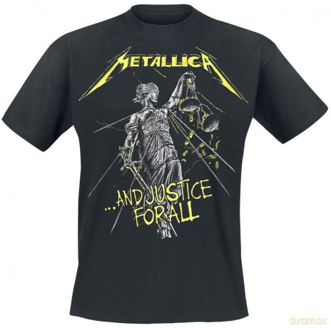 Metallica: Unisex Tee: And Justice For All Tracks (Back Print) (Medium)