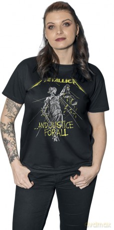 Metallica: Unisex Tee: And Justice For All Tracks (Back Print) (Medium)