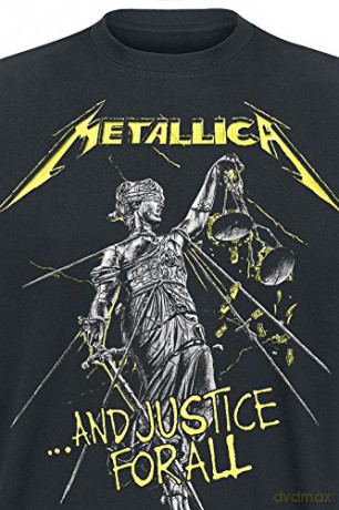 Metallica: Unisex Tee: And Justice For All Tracks (Back Print) (Medium)