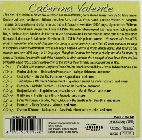 Caterina  Valente: International Hi-Fi Nightingale [10CD]