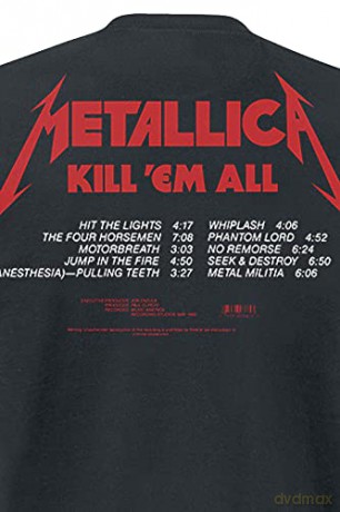 Metallica: Unisex Tee: Kill 'Em All Tracks (Back Print) (XX-Large)