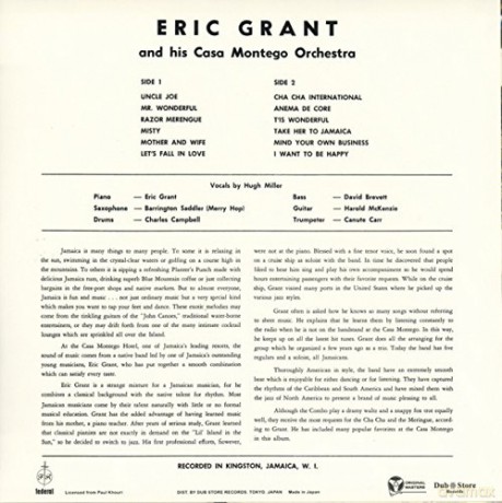 The Eric Grant Orchestra: Cool At The Casa Montego [CD]
