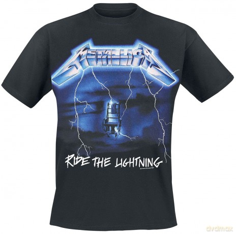Metallica: Unisex Tee: Ride The Lightning Tracks (Back Print) (Medium)