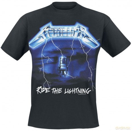 Metallica: Unisex Tee: Ride The Lightning Tracks (Back Print) (Medium)
