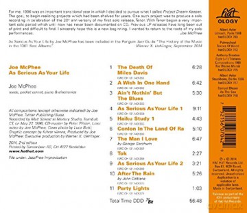 Joe McPhee: As Serious As Your Life [CD]