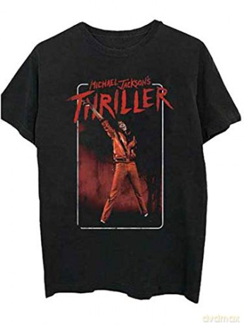Michael Jackson: Men's Tee: Thriller White Red Suit (X-Large)