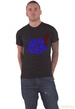 Miles Davis: Unisex T-Shirt: Bitches Brew Vintage (Black) (Small)