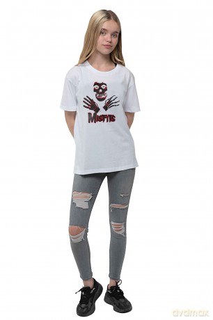 Misfits: Kids T-Shirt: Hands (White) (9-10 Years)