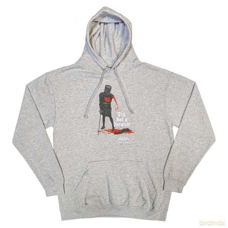 Monty Python: Unisex Pullover Hoodie: Tis But A Scratch (Grey) (Medium)