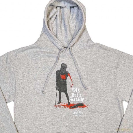 Monty Python: Unisex Pullover Hoodie: Tis But A Scratch (Grey) (X-Large)