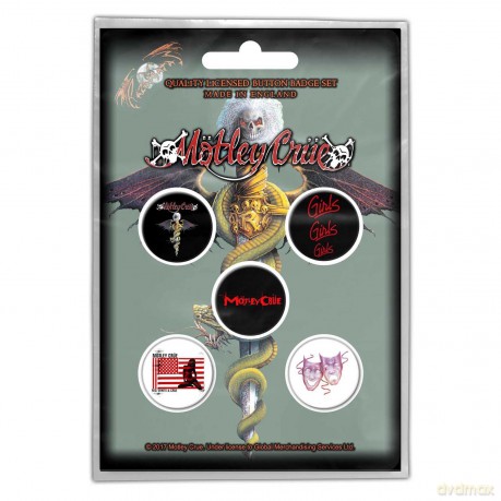 Motley Crue: Button Badge Pack: Dr Feelgood