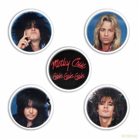 Motley Crue: Button Badge Pack: Girls, Girls, Girls