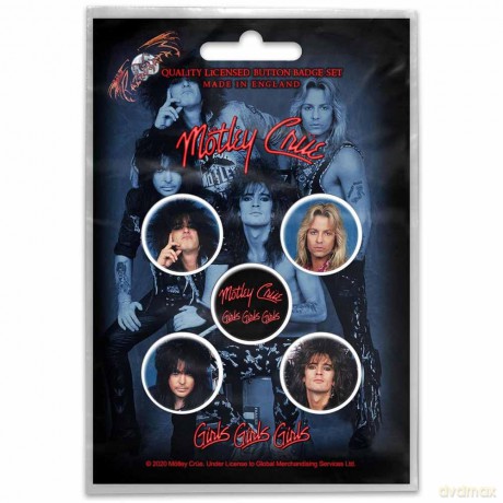 Motley Crue: Button Badge Pack: Girls, Girls, Girls