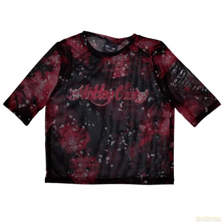 Motley Crue: Ladies Crop Top: Feelgood Logo (Black) (Mesh) (Medium)
