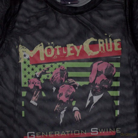 Motley Crue: Ladies Crop Top: Generation Swine (Black) (Mesh) (Small)