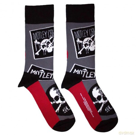 Motley Crue: Unisex Ankle Socks: Logos (Charcoal Grey) (UK Size 7 - 11)