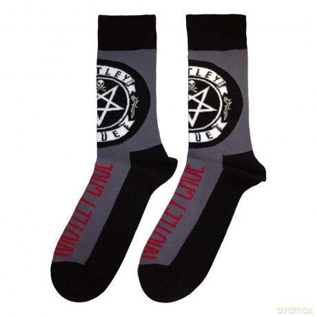 Motley Crue: Unisex Ankle Socks: Pentagram Circle (Charcoal Grey) (UK Size 7 - 11)