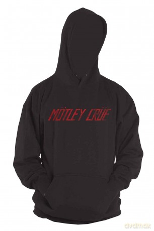 Motley Crue: Unisex Pullover Hoodie: Distressed Logo (Black) (Small)