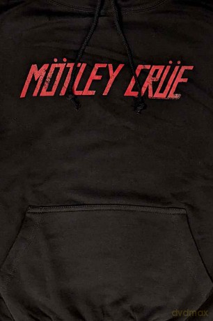 Motley Crue: Unisex Pullover Hoodie: Distressed Logo (Black) (X-Large)