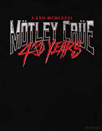 Motley Crue: Unisex T-Shirt: 40 Years (Black) (Back Print) (Medium)