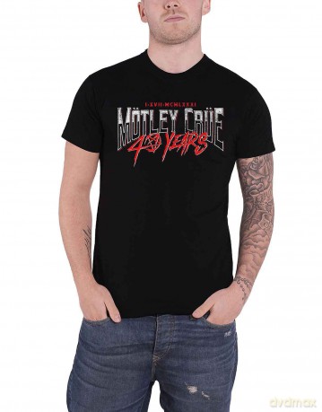Motley Crue: Unisex T-Shirt: 40 Years (Black) (Large)