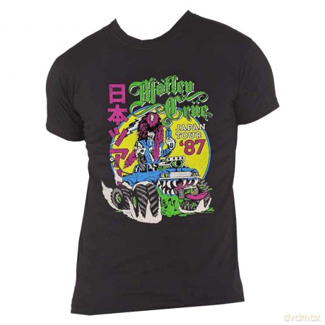 Motley Crue: Unisex T-Shirt: Girls Girls Girls Japanese Tour '87 (Black) (XX-Large)