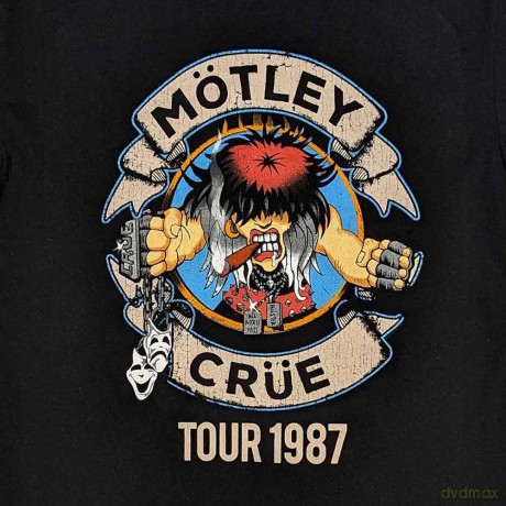 Motley Crue: Unisex T-Shirt: Girls Girls Girls Tour '87 (Black) (Medium)