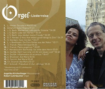 Angelika Kirchschlager / Robert Lehrbaumer: Johann Sebastian Bach: Organ Liederreise - Songs [CD]