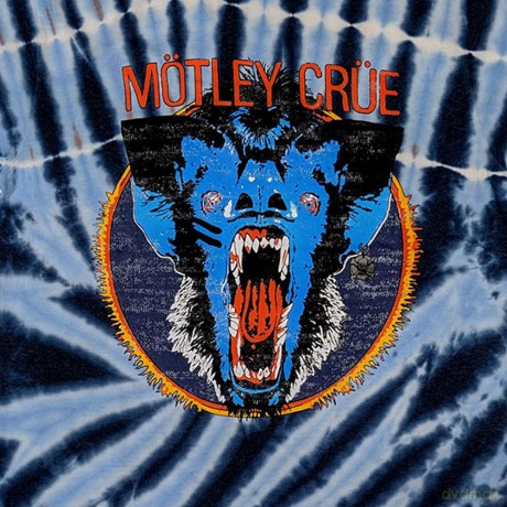 Motley Crue: Unisex T-Shirt: Screaming Animal (Light Blue) (Wash Collection) (Large)