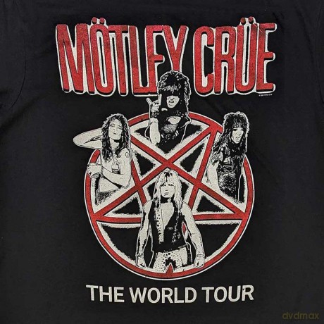 Motley Crue: Unisex T-Shirt: Vintage World Tour (Black) (Large)