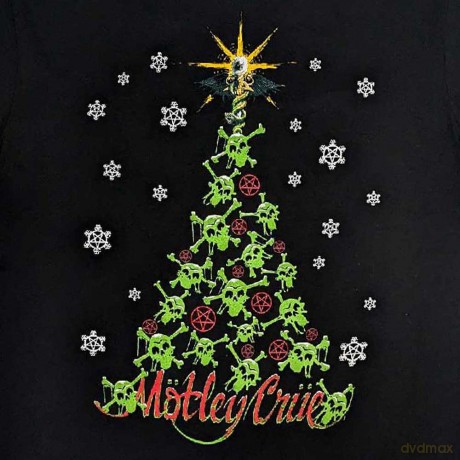Motley Crue: Unisex T-Shirt: Xmas Crue (Black) (Back Print) (Medium)