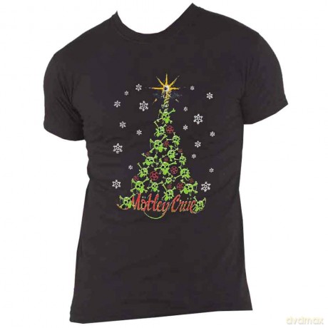 Motley Crue: Unisex T-Shirt: Xmas Crue (Black) (Back Print) (Small)