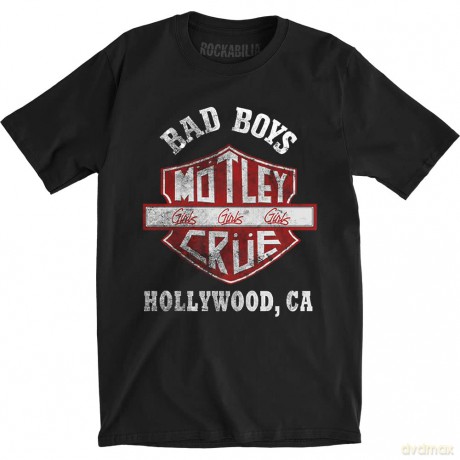 Motley Crue: Unisex Tee: Bad Boys Shield (Medium)