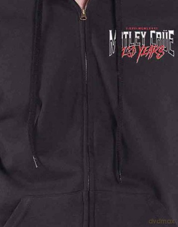 Motley Crue: Unisex Zipped Hoodie: 40 Years (Black) (Back Print) (X-Large)