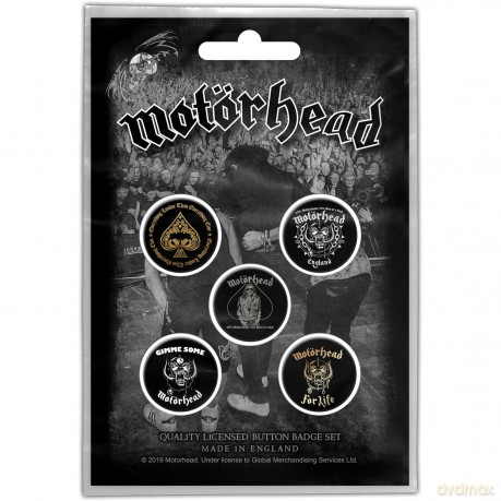Motorhead: Button Badge Pack: Clean Your Clock