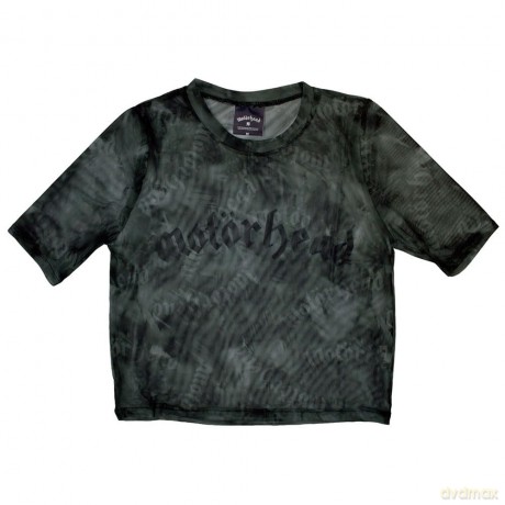 Motorhead: Ladies Crop Top: Logo (Green) (Mesh) (Medium)