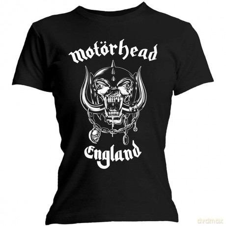 T: Motorhead Ladies T-Shirt: England (Black) (Small)
