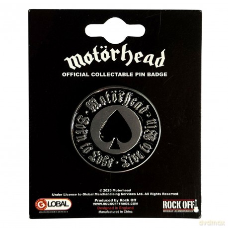 Motorhead: Pin Badge: Born To Lose