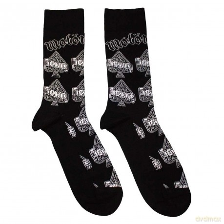 Motorhead: Unisex Ankle Socks: Ace Of Spades Repeat (Black) (UK Size 4 - 7)