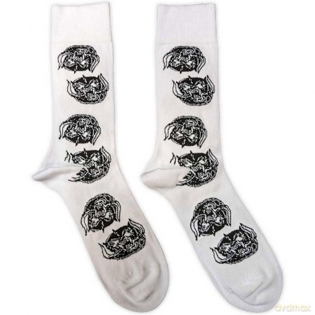 Motorhead: Unisex Ankle Socks: Warpig Repeat (White) (UK Size 7 - 11)