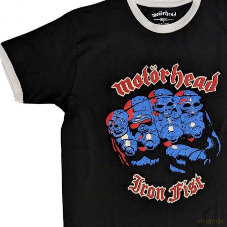 Motorhead: Unisex Ringer T-Shirt: Iron Fist (Black) (Small)