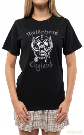 Motorhead: Unisex T-Shirt: England (Black) (Embellished) (Large)